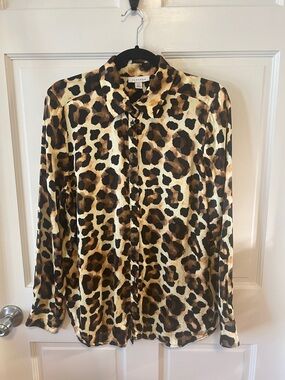 Topshop Leopard Print Blouse